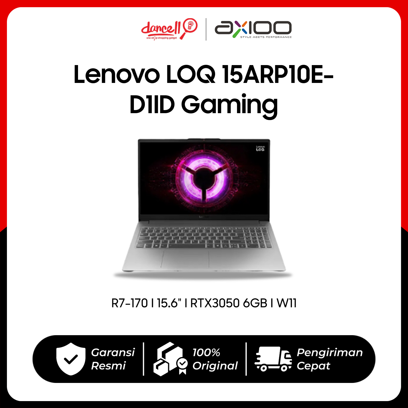 Lenovo LOQ 15ARP10E-D1ID Gaming